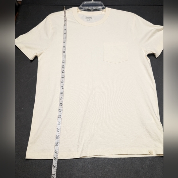 Madewell Allday Pocket Lighthouse Cream Short Sleeve Cotton Crew Neck Tee XS NWT - Picture 5 of 8